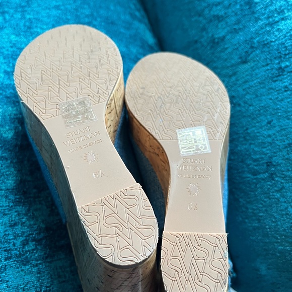 Stuart Weitzman Platform Wedge Sandals Heels (6.5) Excellent - Picture 3 of 6